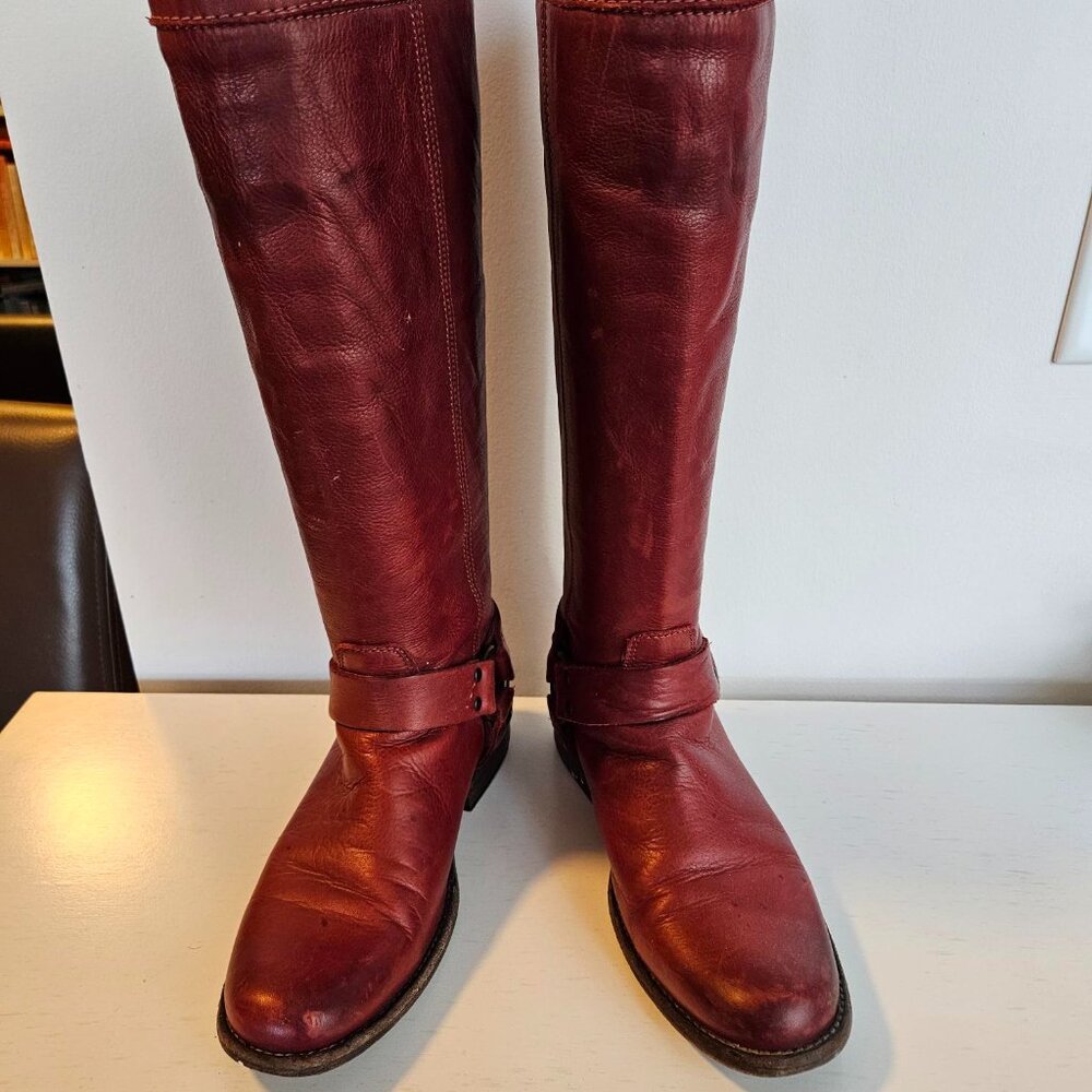 Frye Phillip Back Zip Tall Harness Riding Boots